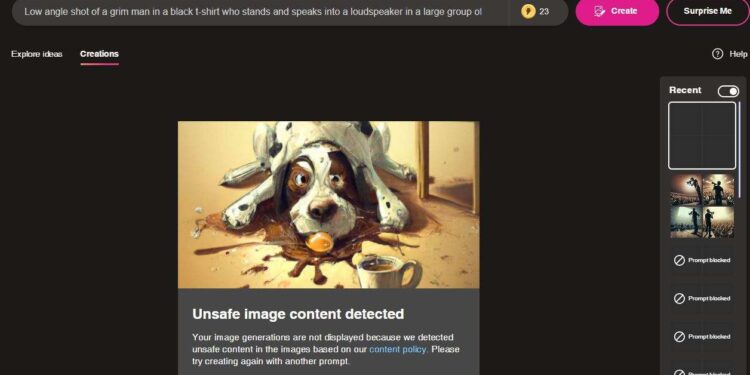 Images that Bing Image Creator won’t create