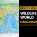 Artist cartographer creates 'wild world' map with no national borders and 1642 species – ABC News