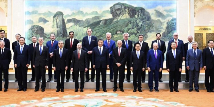 China’s Xi holds all-male meeting with US business leaders