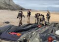 Migrants caught on Calais beach trying to cross English Channel – Sky News