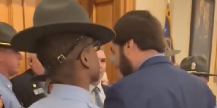 WATCH: Georgia Republican Senator Shoved To The Floor, Arrested After Trying To Attend Brian Kemp’s State of the State Address