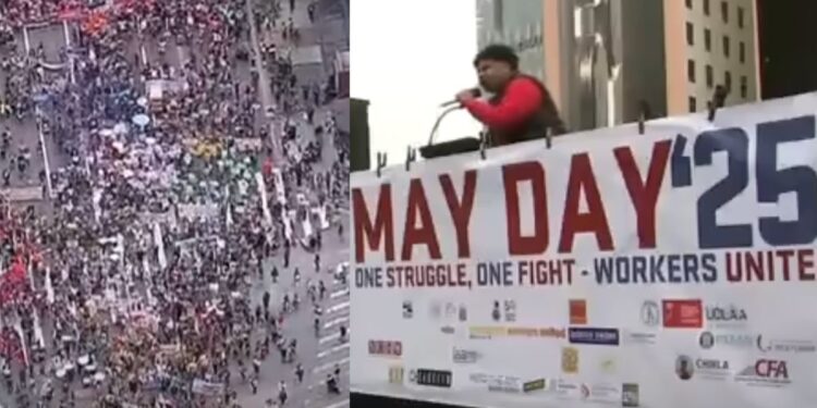 Thousands Demonstrate For Workers’ Rights, Against Trump On May Day