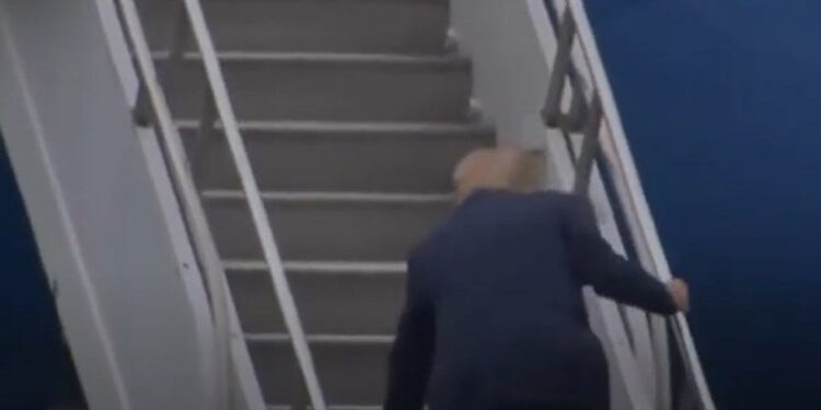 Trump Is In Such Severe Decline That He Almost Fell Boarding Air Force One