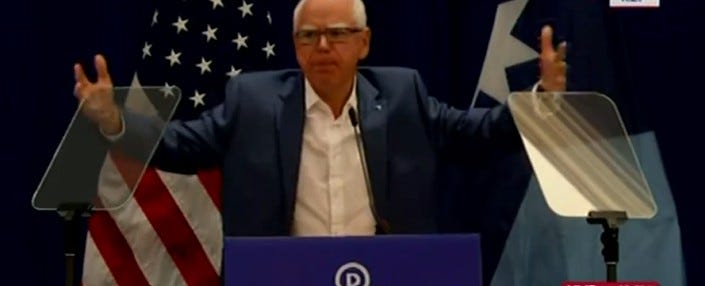 Tim Walz Goes Off And Calls Trump That Thing In The White House