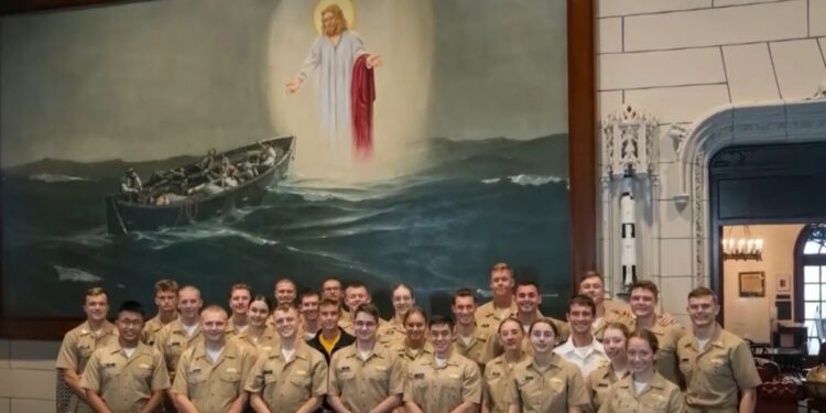 Jesus Painting Resurrected At Merchant Marine Academy