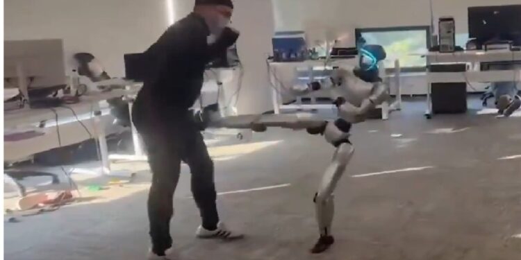 Man Operating Robot Accidentally Makes It Kick Him Directly in the Nutsack