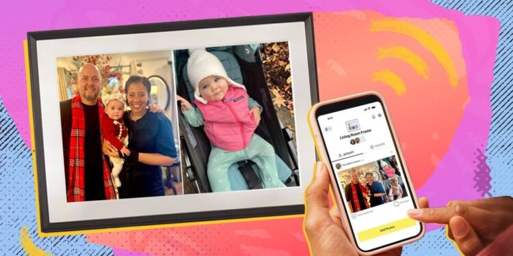 The Aura frame lets me upload toddler photos on the go